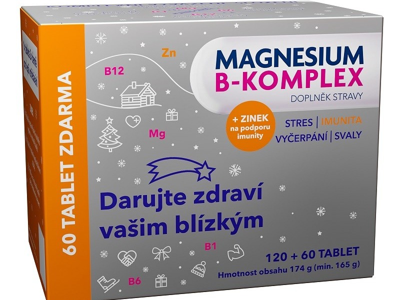 Magnesium B-komplex VÁNOCE Glenmark tbl.120+60