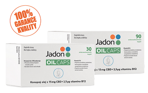 Jadon oil caps konopný olej s 15 mg CBD + vitamin B12 90 cps