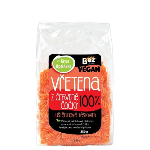Green Apotheke Vřetena z červené čočky 100% 250g Green Apotheke Vřetena z červené čočky 100% 250g