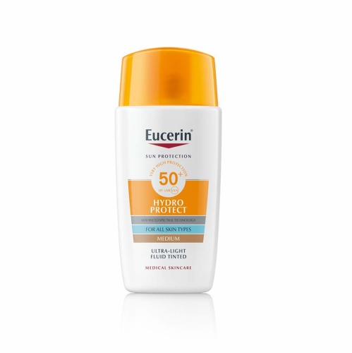 EUCERIN SUN Ultra lehký fluid na opalování na obličej Hydro Protect SPF50+ tmavý 50ml