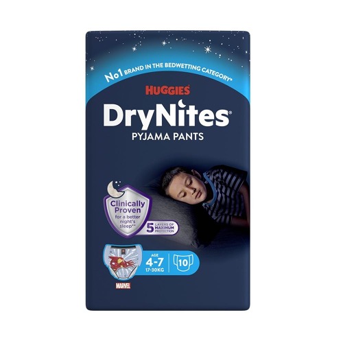 DryNites natah.kalhotky chlap.4-7let/17-30kg/10ks