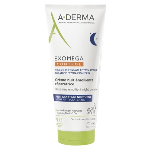 A-DERMA Exomega CONTROL Emolien.noční krém 200ml