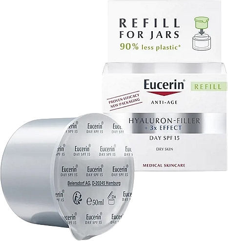 Eucerin HYAL-FILLER+3xEFF denní krém refill 50ml