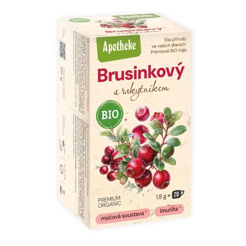 Apotheke BIO čaj Brusinkový s rakytníkem 20x1,8g