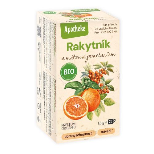 Apotheke BIO čaj Rakytníkový s mátou a pomerančem 20x1,8g