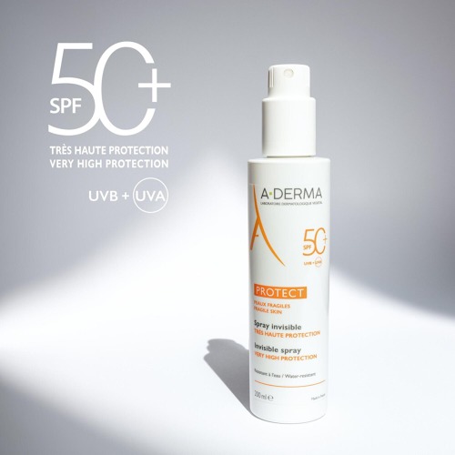 AKCE 1+1 A-DERMA Protect Transparentní sprej SPF 50+