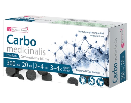 Carbo medicinalis Dr.Candy Pharma tbl.20x300mg Carbo medicinalis Dr.Candy Pharma tbl.20x300mg