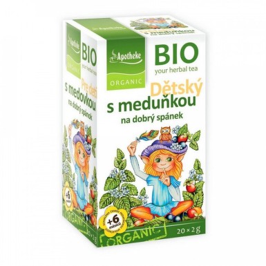 Apotheke ORGANIC BIO Dětský ovocný čaj s meduňkou 20x2g