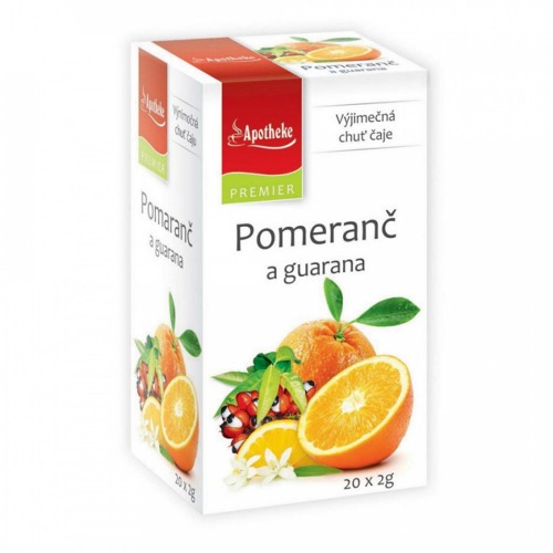 Apotheke PREMIER Pomeranč a guarana 20x2g