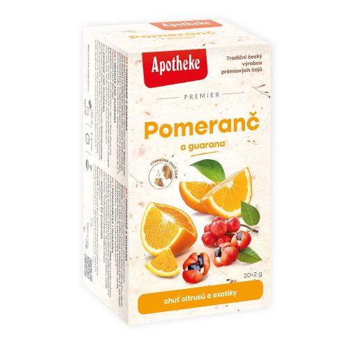 Apotheke PREM Pomeranč a guarana 20x2g