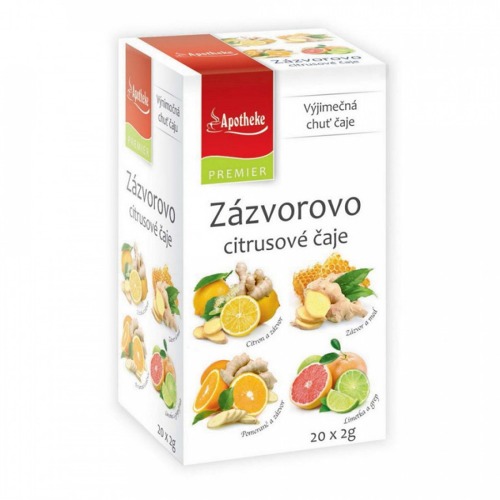 Apotheke PREMIER Zázvorovo citrusové čaje 4v1 20 n.s.