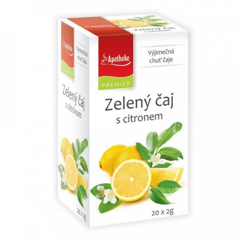 Apotheke PREMIER Zelený čaj s citrónem20x2g