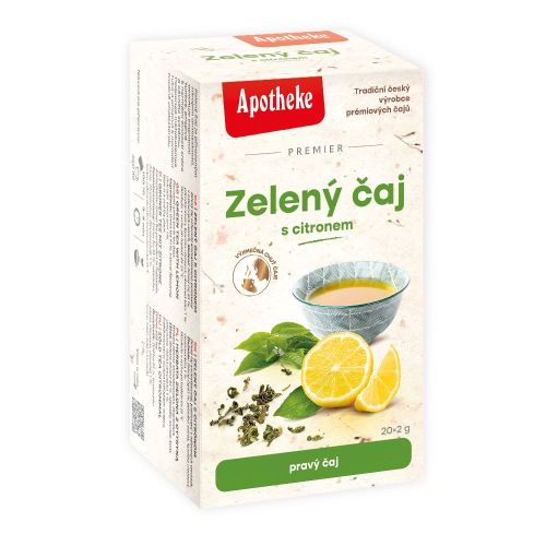 Apotheke PREM Zelený čaj s citrónem 20x2g