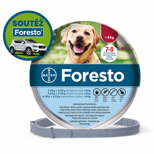 Foresto 4.50g+2.03g obojek psy nad 8kg Foresto 4.50g+2.03g obojek psy nad 8kg