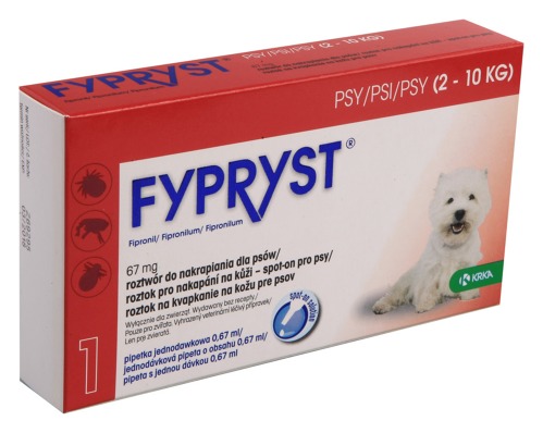 Fypryst Dogs S 1x0.67ml spot-on pro psy