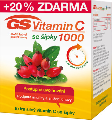 GS Vitamin C1000+šípky tbl.50+10 2016