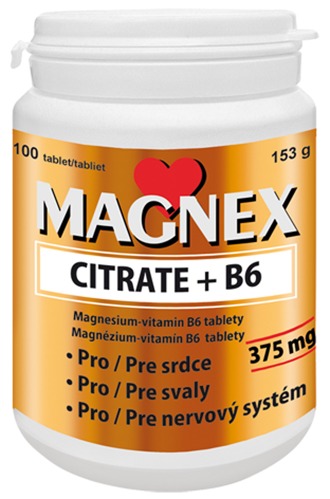 Magnex citrate 375 mg+B6 tbl.100 Magnex citrate 375 mg+B6 tbl.100