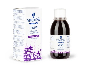 Vincentka Sirup jitrocel a mateříd.200ml
