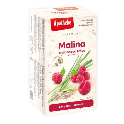 Apotheke PREM Malina s citronovou trávou 20x2g