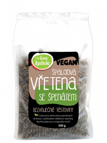 Green Apotheke Vřetena Špaldová celozrnná se špenátem 300g