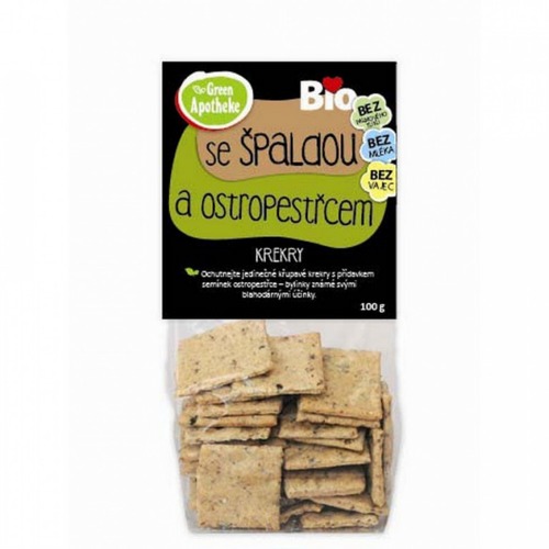 Green Apotheke Krekry špaldové s Ostropestřcem BIO 100g