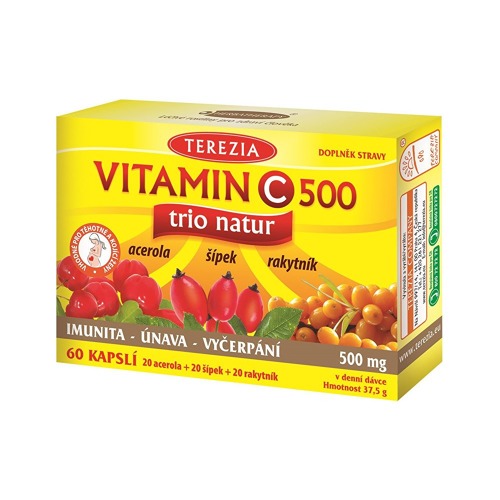 TEREZIA Vitamin C 500mg TRIO NATUR cps.60