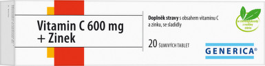 GENERICA Vitamin C 600 mg + Zinek eff.tbl.20