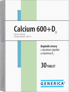 GENERICA Calcium 600+D3 tbl.30