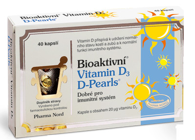 PHARMA NORD Bioaktivní Vitamin D3 D Pearls cps.40