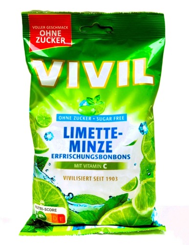 Vivil Limetka-peprmint+vitamín C bez cukru 60g